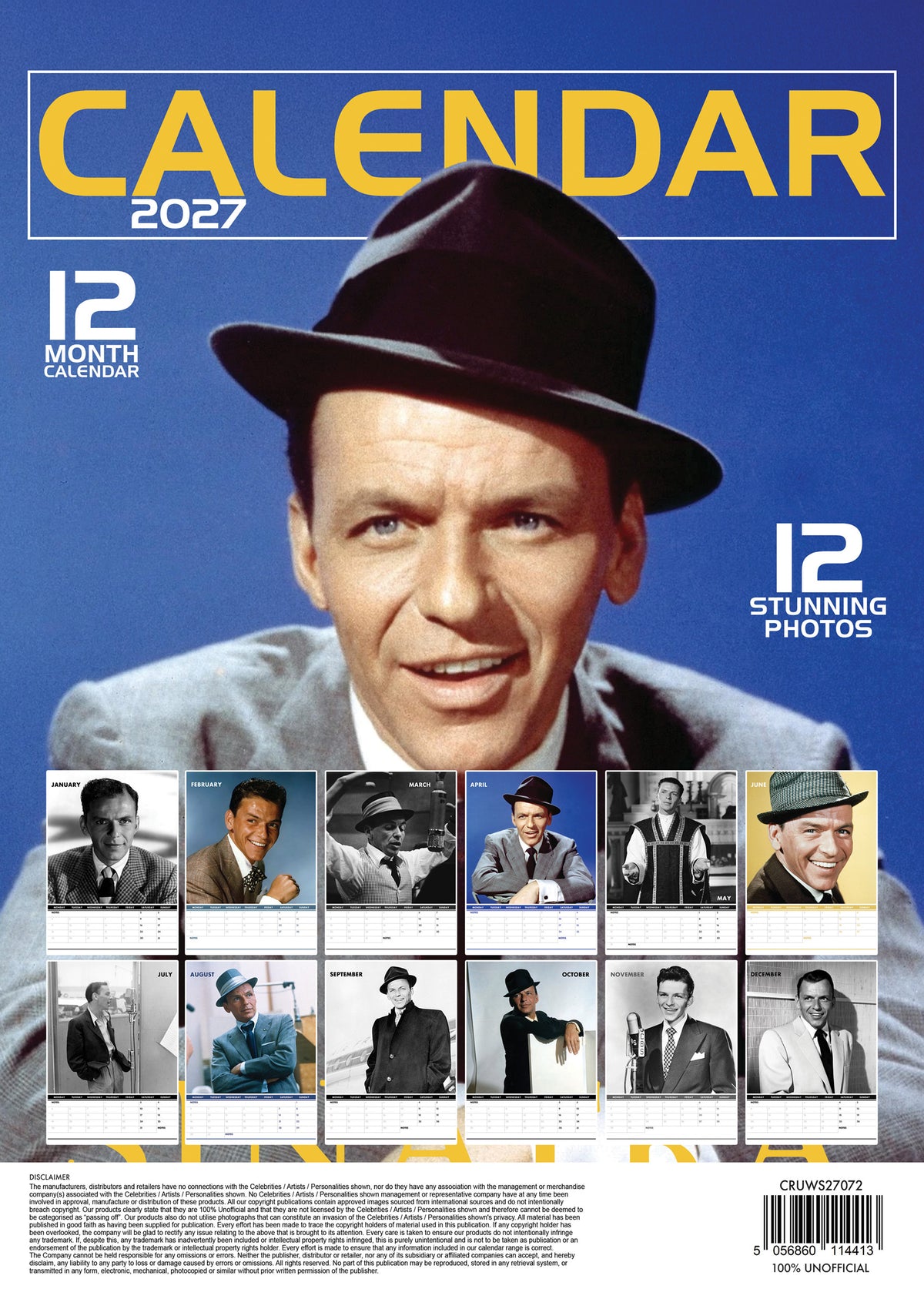 Frank Sinatra Calendar 2027 – A Year of Classic Elegance and Timeless Music