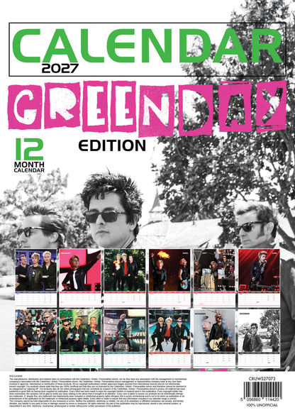 Green Day Calendar 2027
