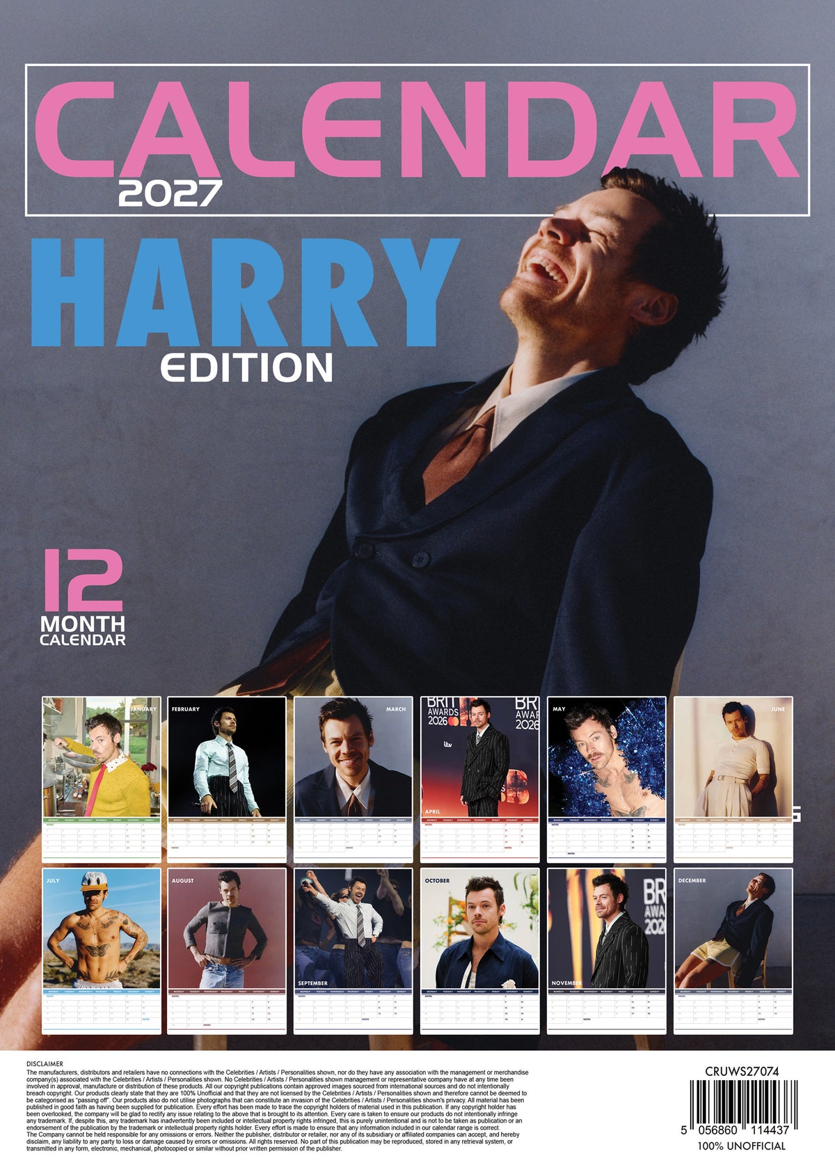 Harry Styles Calendar 2027 – A Year of Style, Music, and Heartfelt Moments