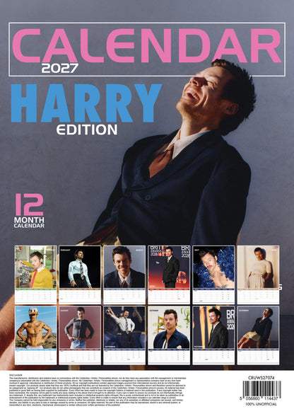 Harry Styles Calendar 2027 – A Year of Style, Music, and Heartfelt Moments