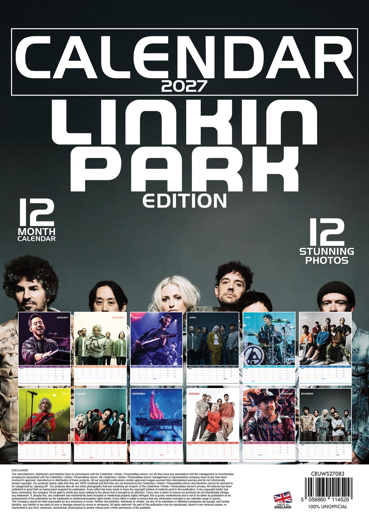 Linkin Park Calendar 2027