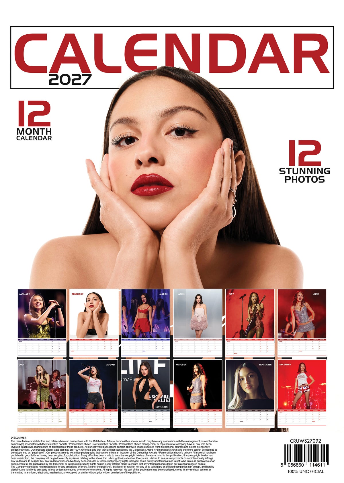 Olivia Rodrigo Calendar 2027 – Celebrate the Rising Star
