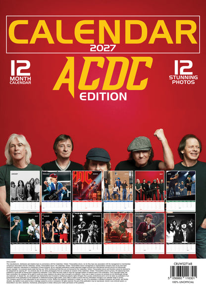 AC/DC Calendar 2027