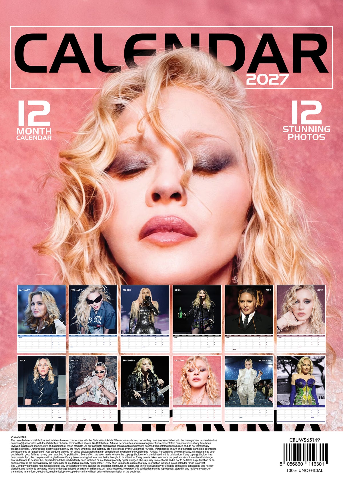 Madonna Calendar 2027