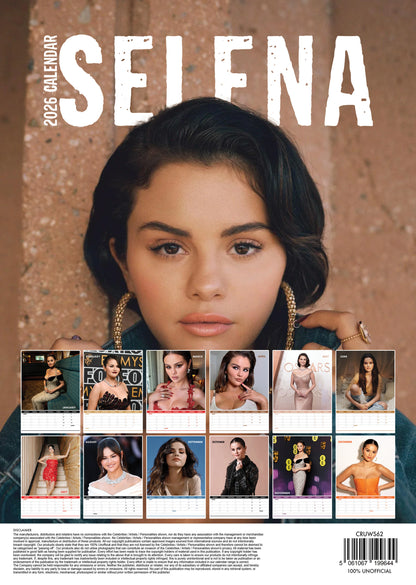 Selena Gomez Calendar 2026 – A Year with a Pop Culture Icon