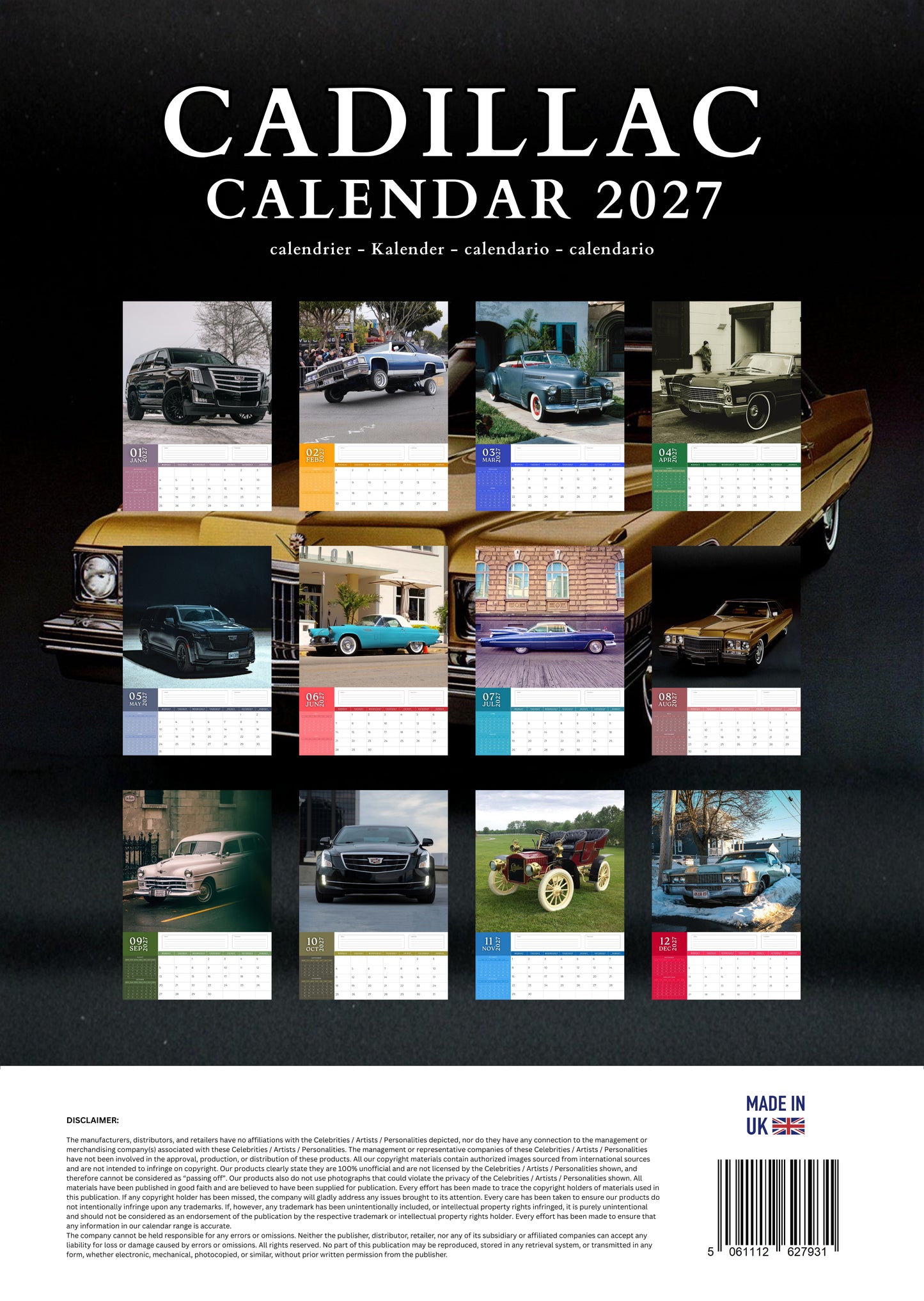 Cadillac Transport Calendar 2027 – M-PRA Range