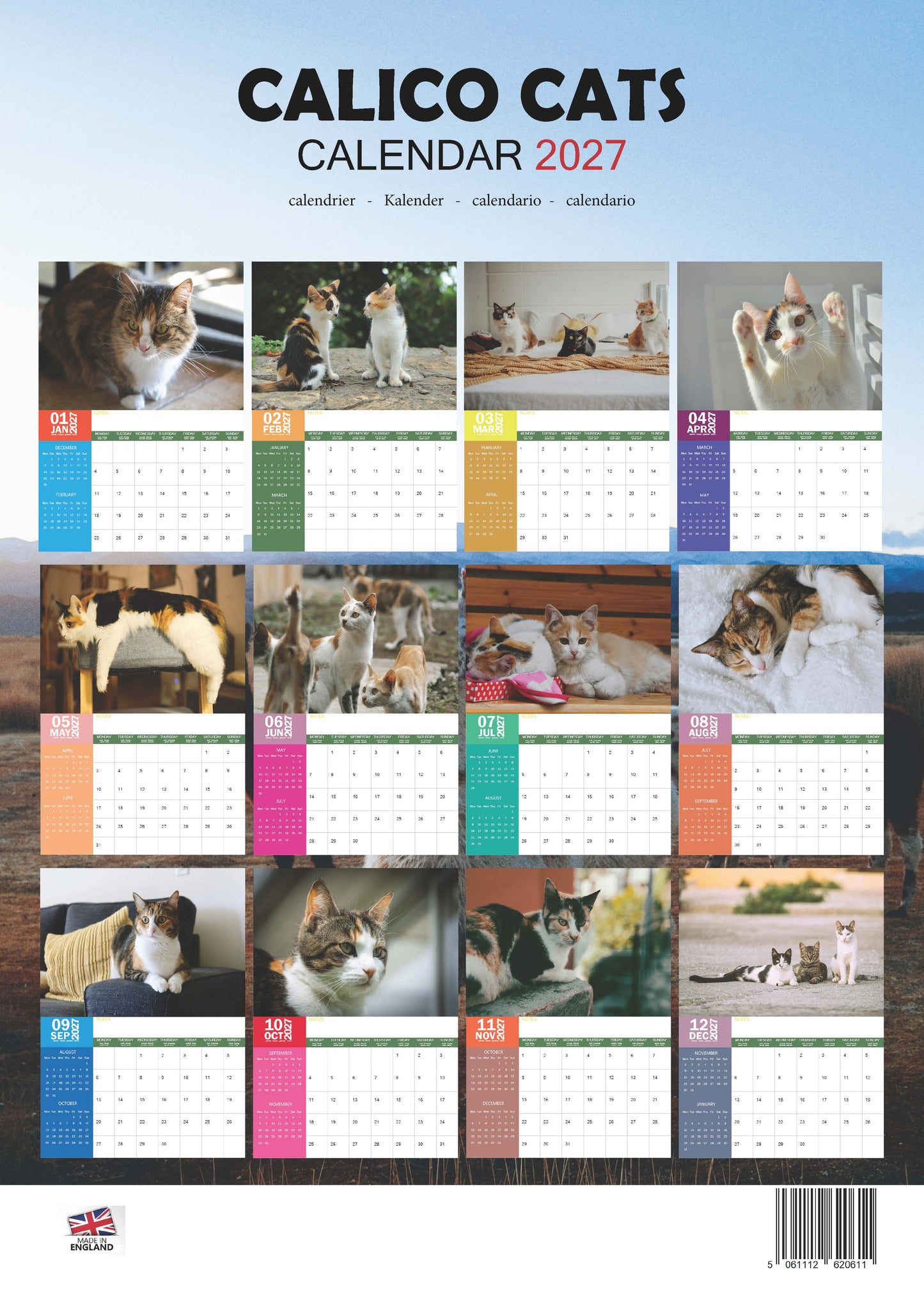 Calico Cats Calendar 2027 – M-PRA Range