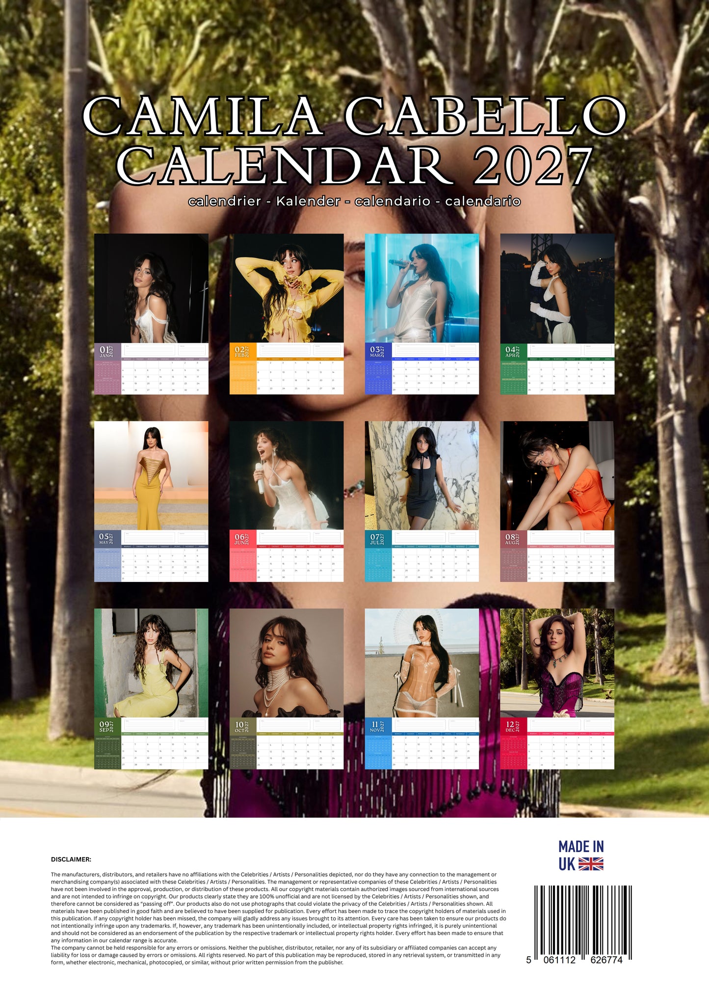 Camila Cabello Music Calendar 2027 – M-PRA Range
