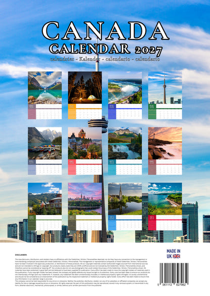 Canada Calendar 2027 – M-PRA Range