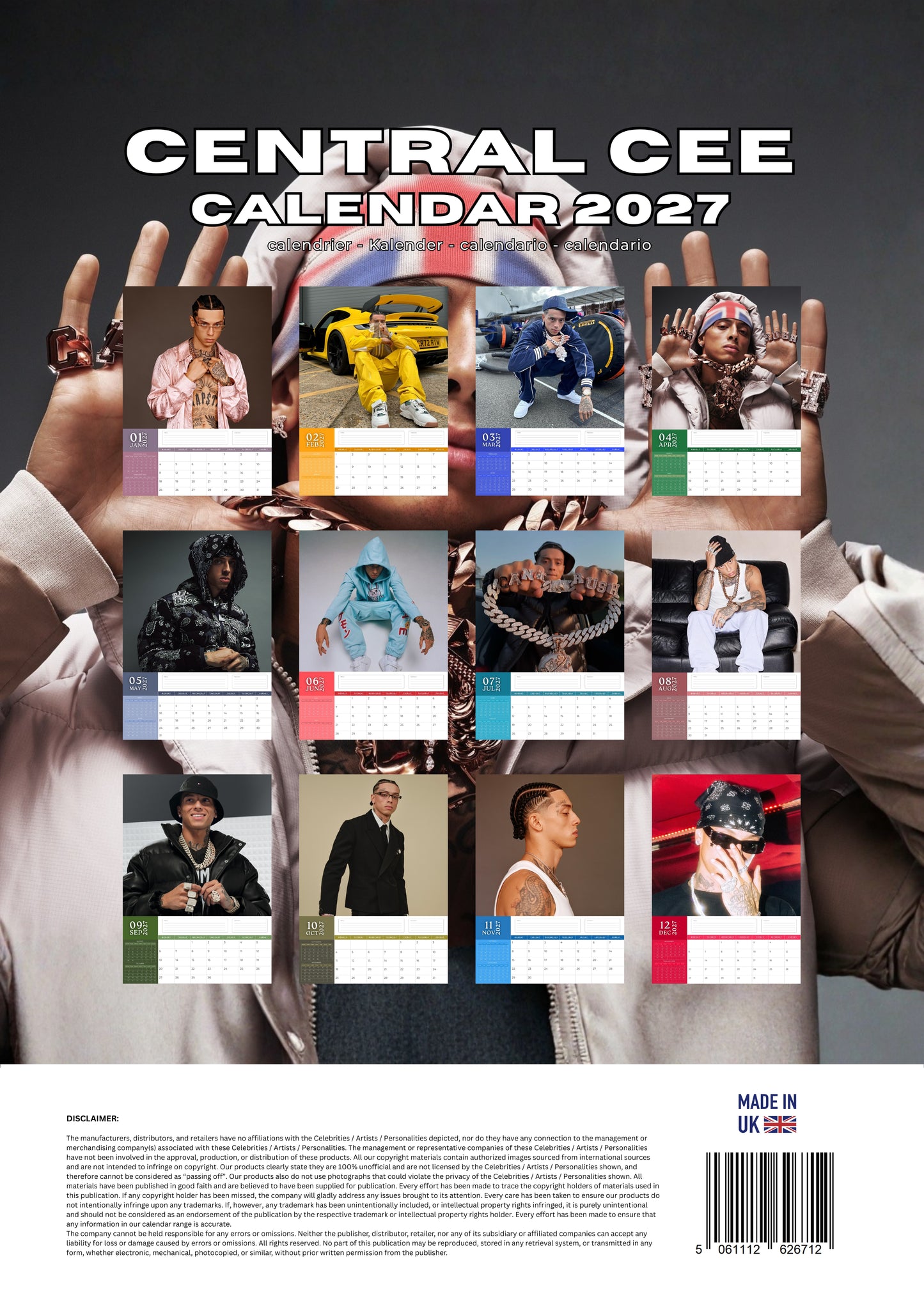 Central Cee Music Calendar 2027 – M-PRA Range