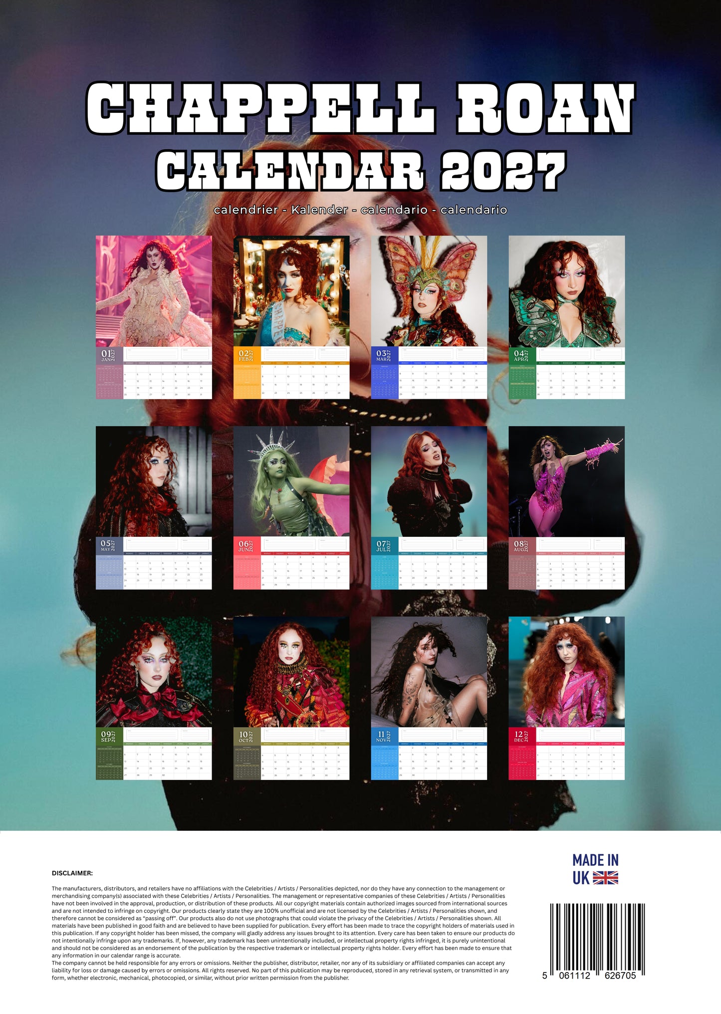 Chappell Roan Music Calendar 2027 – M-PRA Range