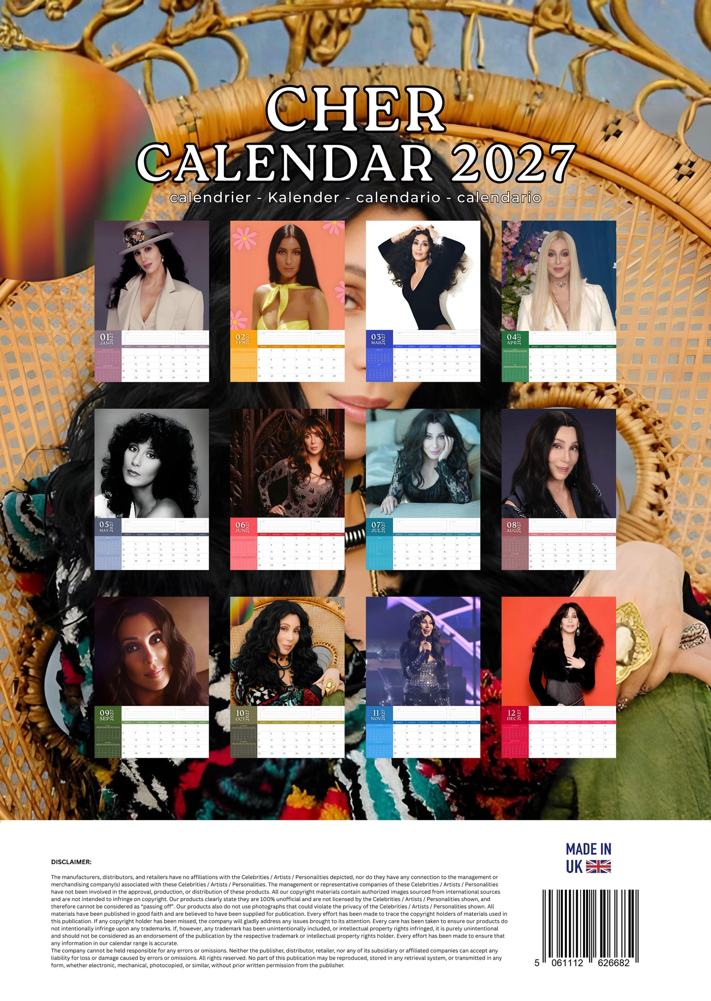 Cher Music Calendar 2027 – M-PRA Range