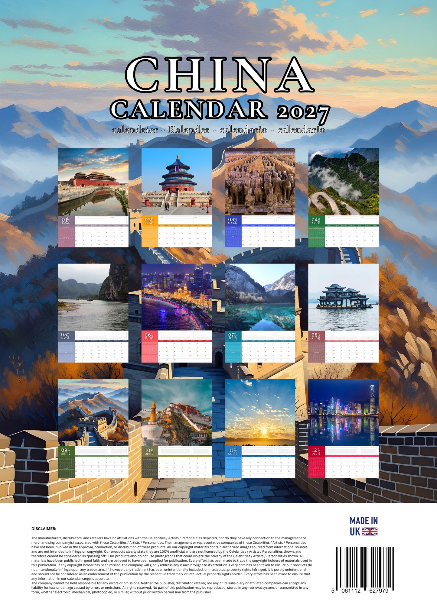 China Calendar 2027 – M-PRA Range