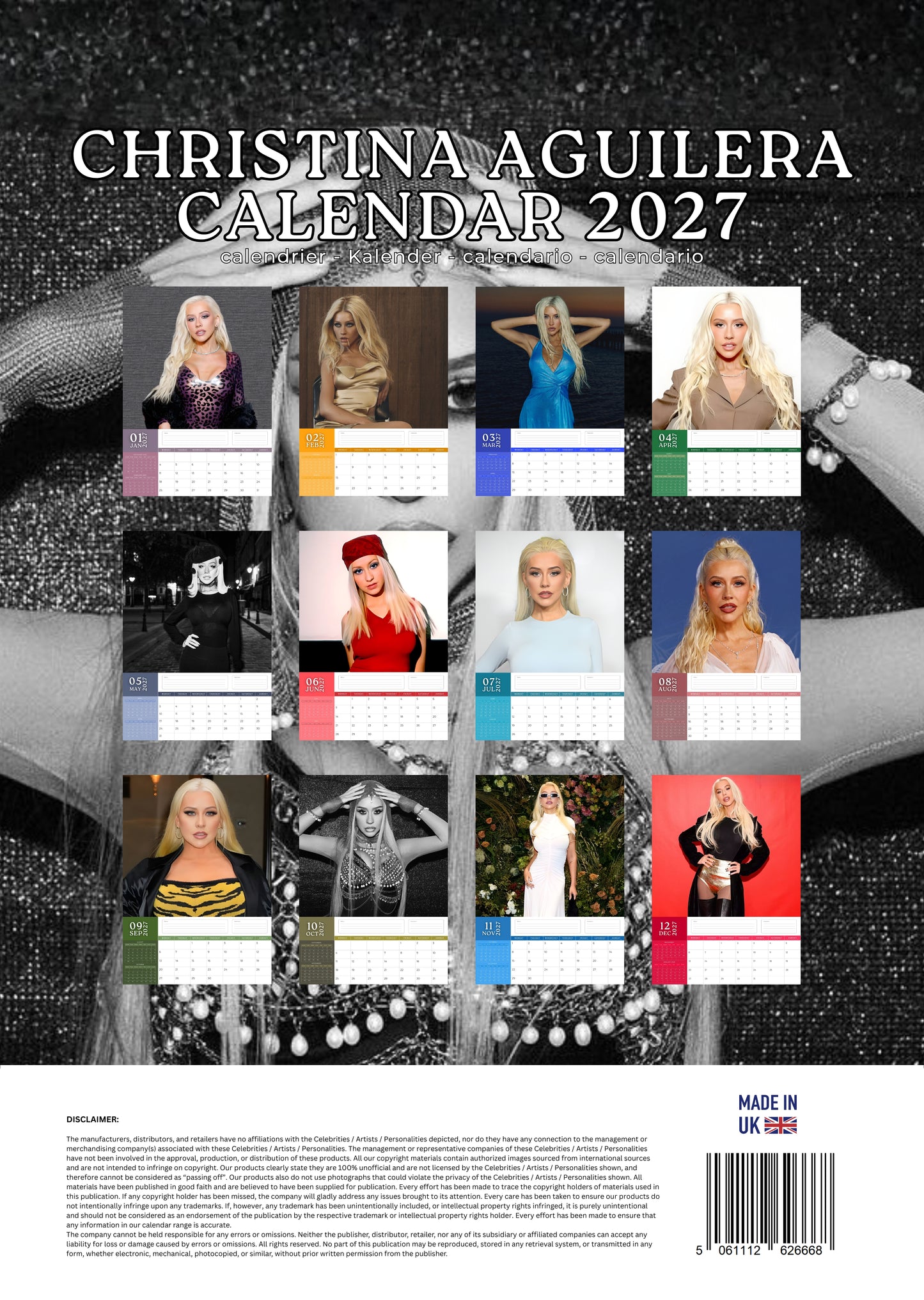Christina Aguilera Music Calendar 2027 – M-PRA Range