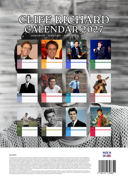Cliff Richard Music Calendar 2027 – M-PRA Range