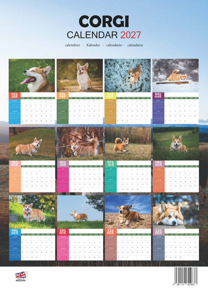 Corgi Dog Calendar 2027 – M-PRA Range