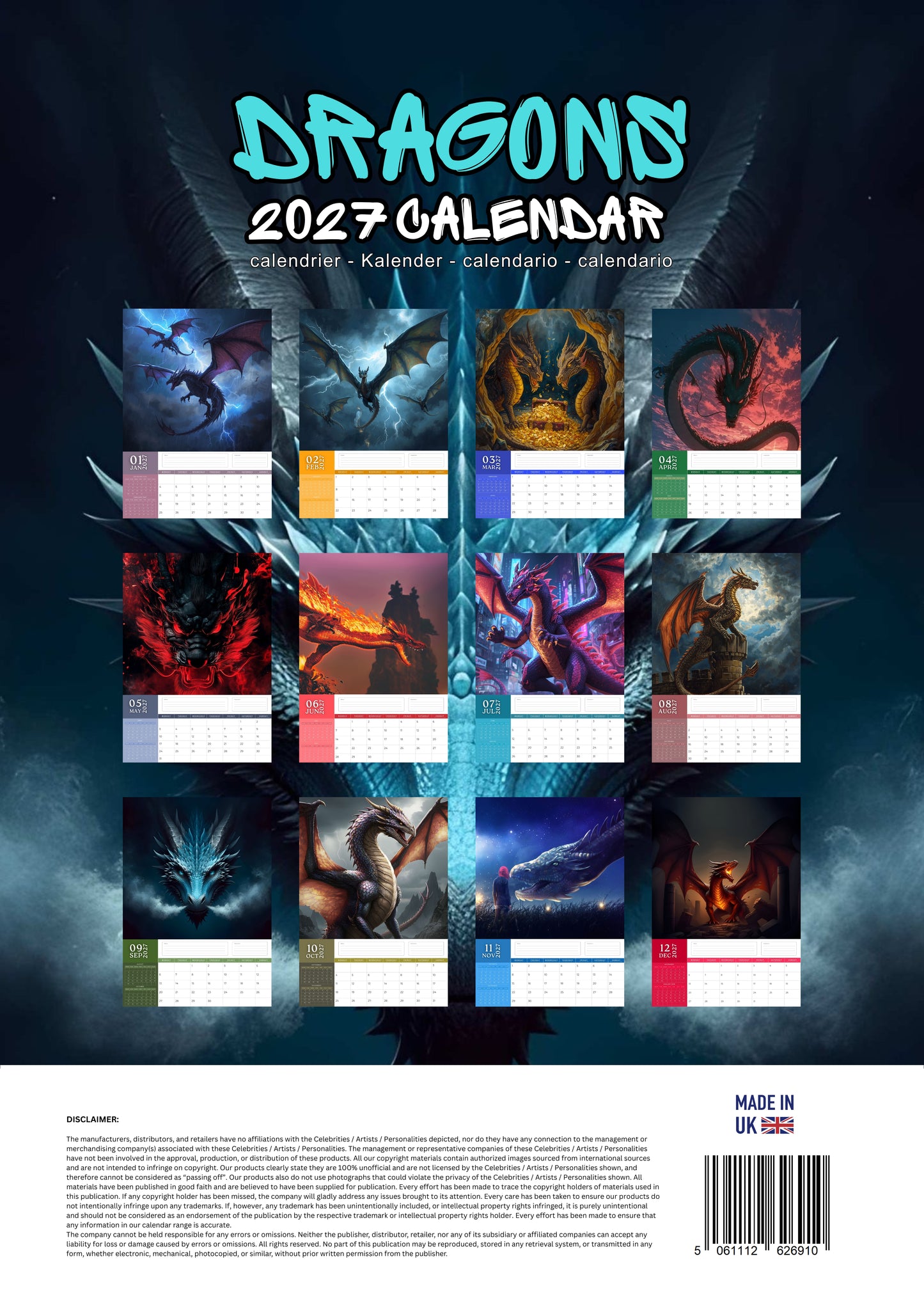 Dragons Calendar 2027 – M-PRA Range
