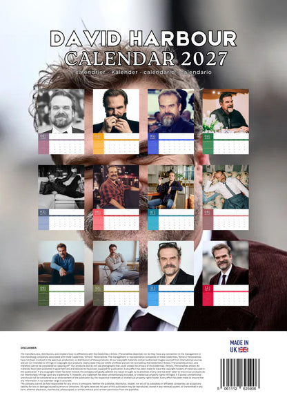 David Harbour Calendar 2027 – M-PRA Range
