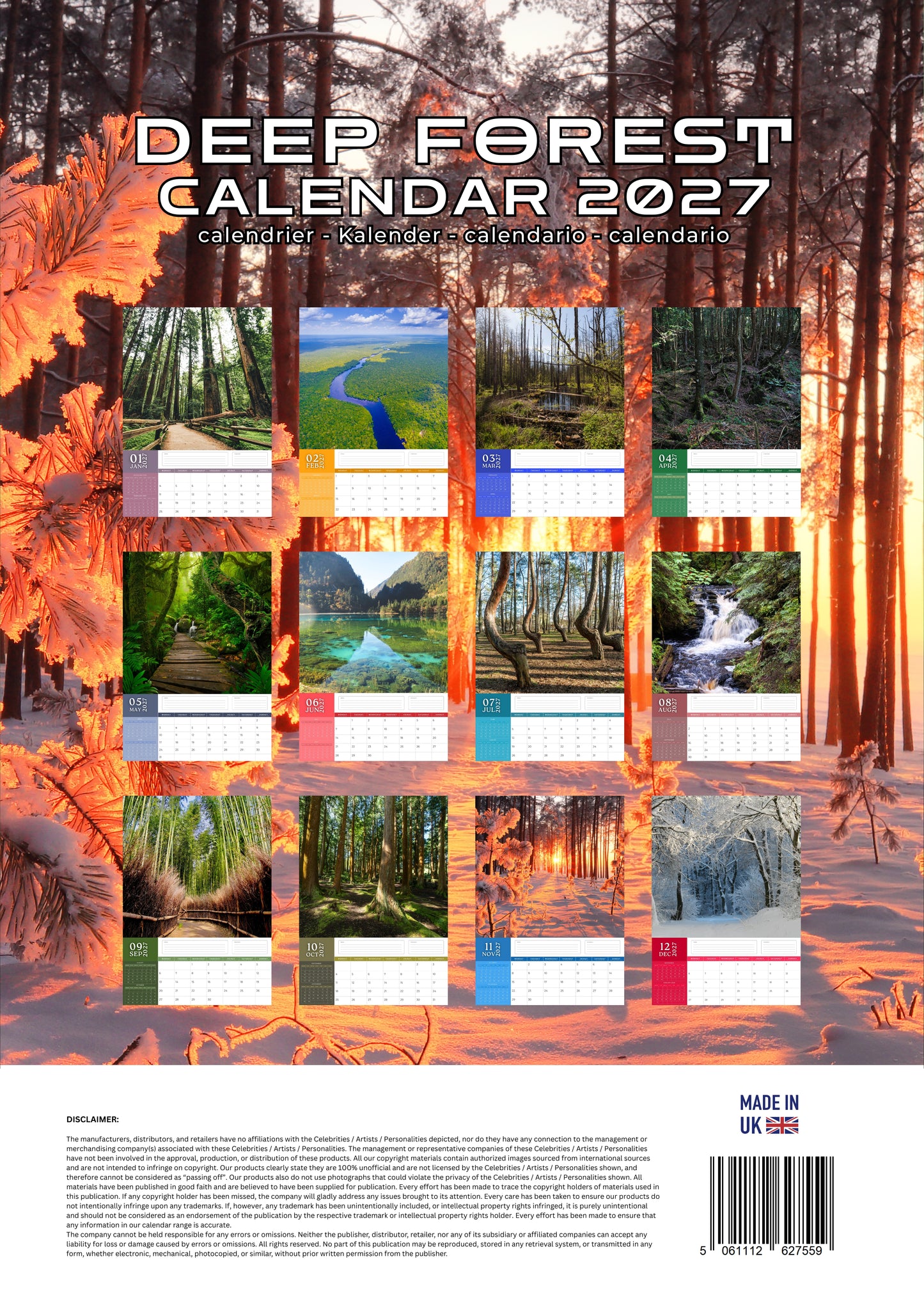 Deep Forest Natural Calendar 2027 – M-PRA Range