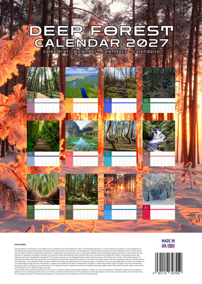 Deep Forest Natural Calendar 2027 – M-PRA Range