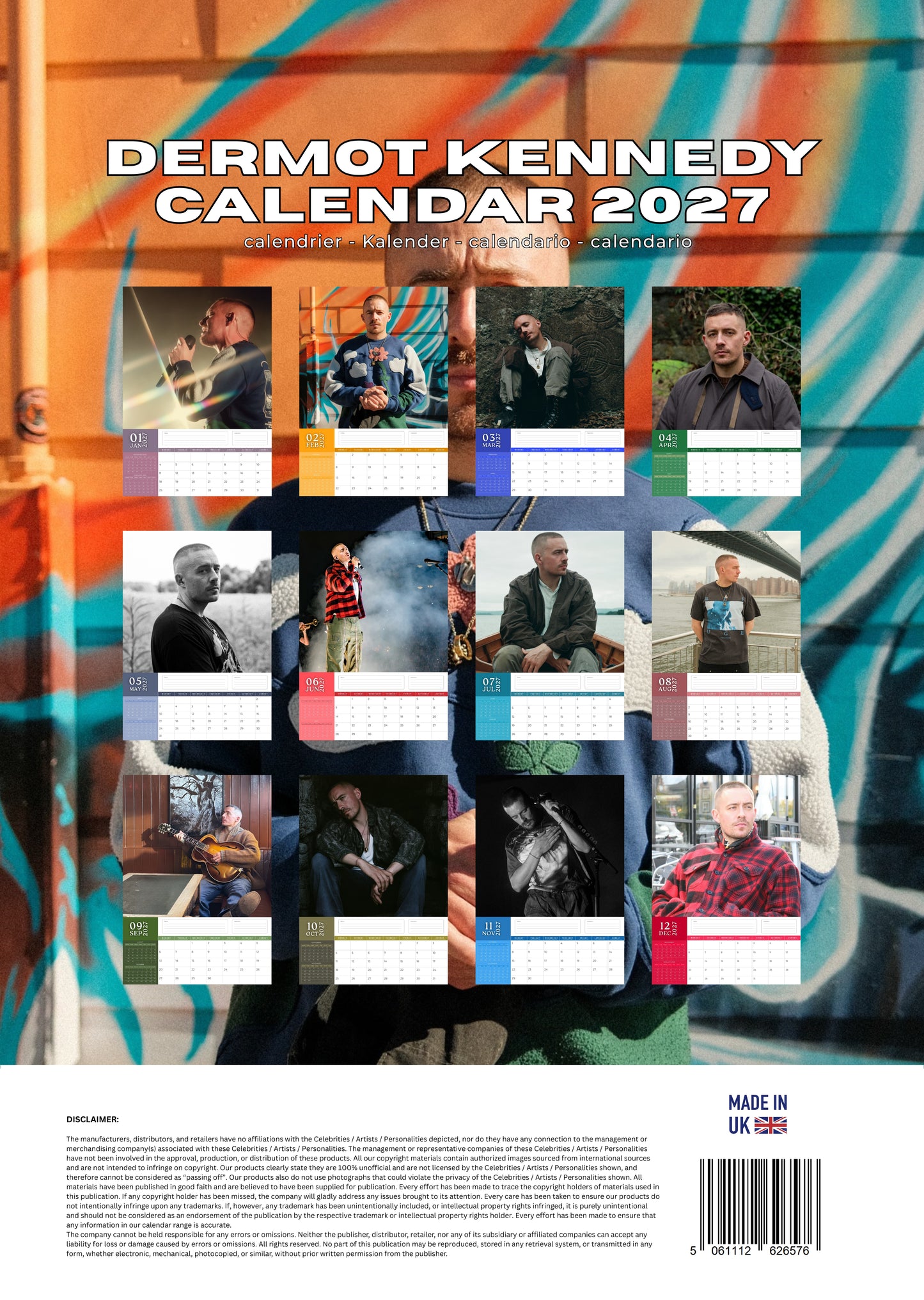 Dermot Kennedy Music Calendar 2027 – M-PRA Range
