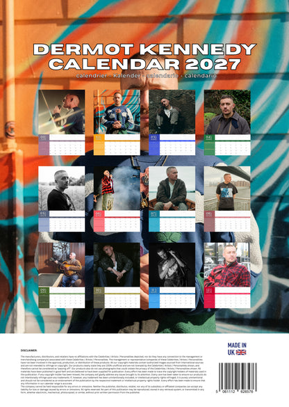 Dermot Kennedy Music Calendar 2027 – M-PRA Range