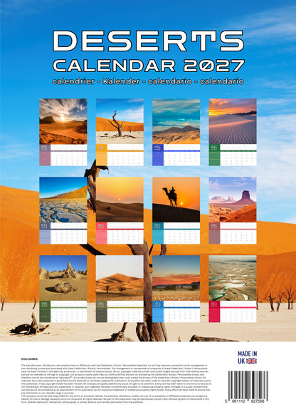 Deserts Natural Calendar 2027 – M-PRA Range