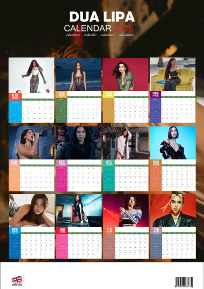 Dua Lipa Music Calendar 2026 – M-PRA Range