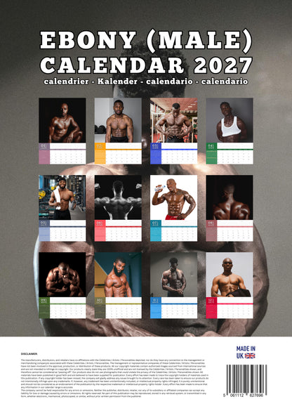 Ebony Male Calendar 2027 – M-PRA Range