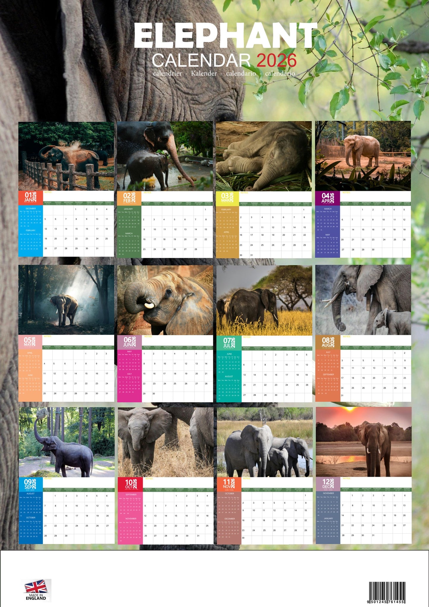 Elephant Calendar 2026 – M-PRA Range