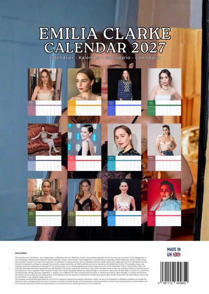 Emilia Clarke Calendar 2027 – M-PRA Range
