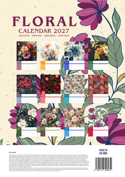 Floral Art Calendar 2027 – M-PRA Range