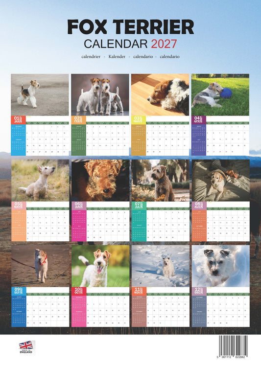Fox Terrier Dog Calendar 2027 – M-PRA Range