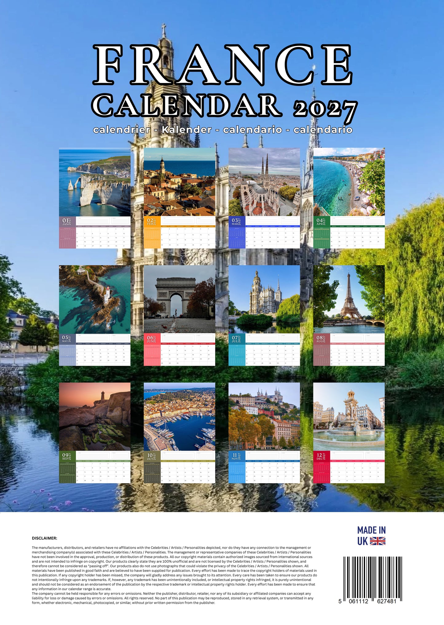 France Calendar 2027 – M-PRA Range