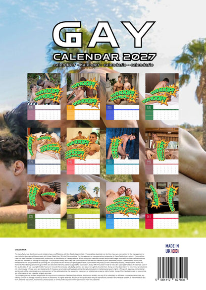Gay XXX 2027 Wall Calendar – 12 Month Premium Male Glamour Edition
