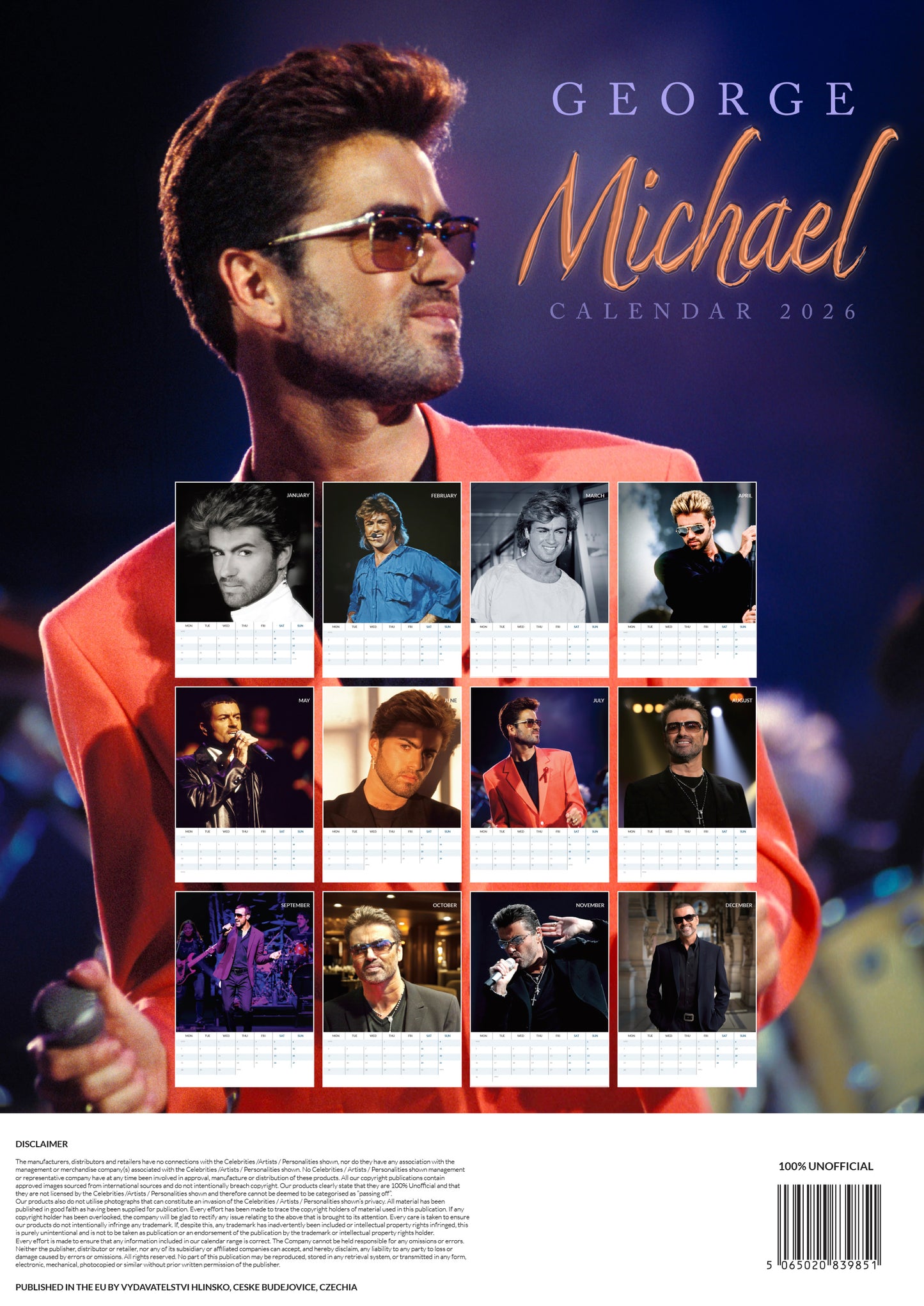 George Michael Calendar 2026 – RR Range