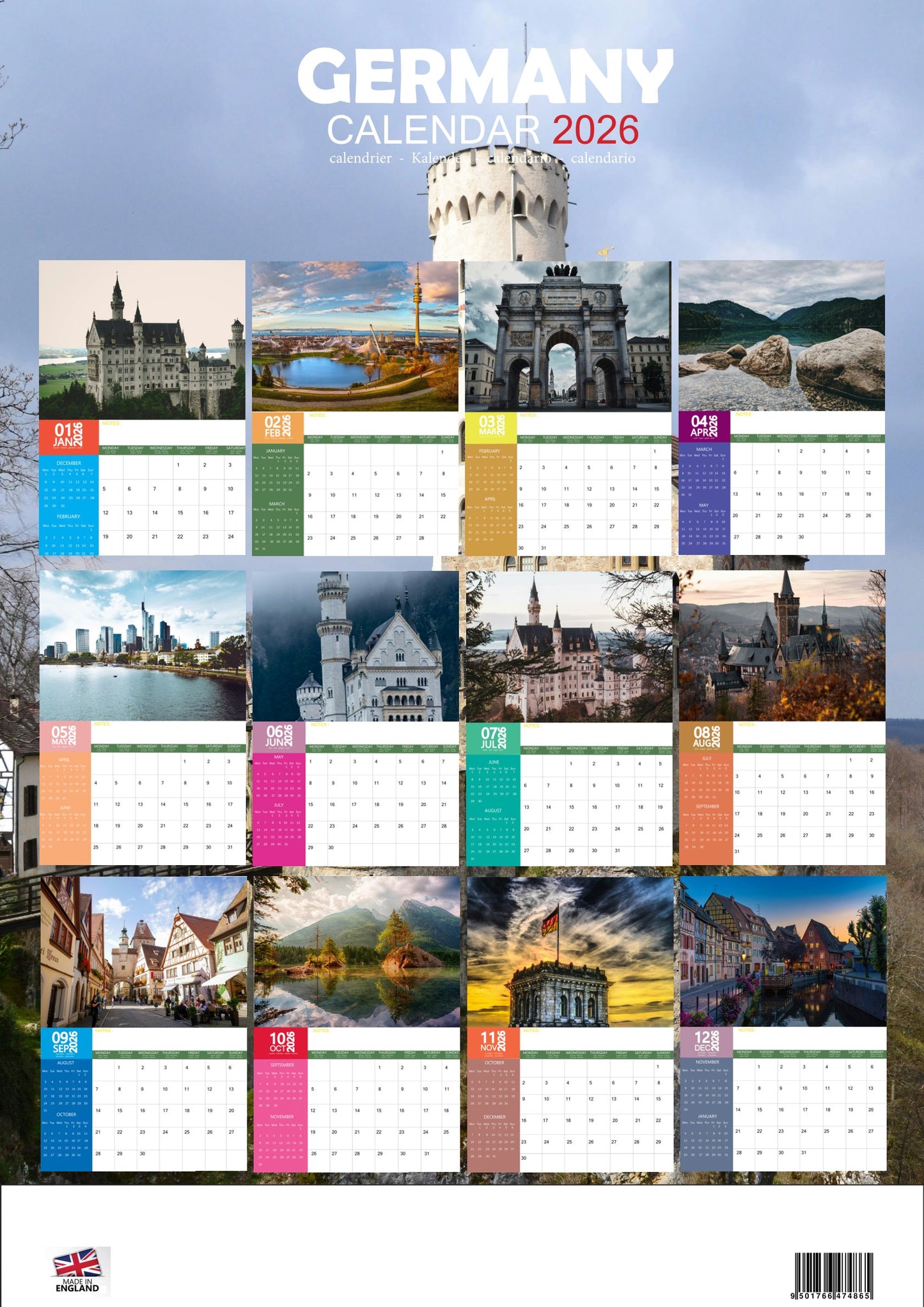 Germany Calendar 2026 – M-PRA Range