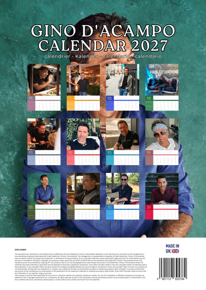 Gino D'Acampo Calendar 2027 – M-PRA Range