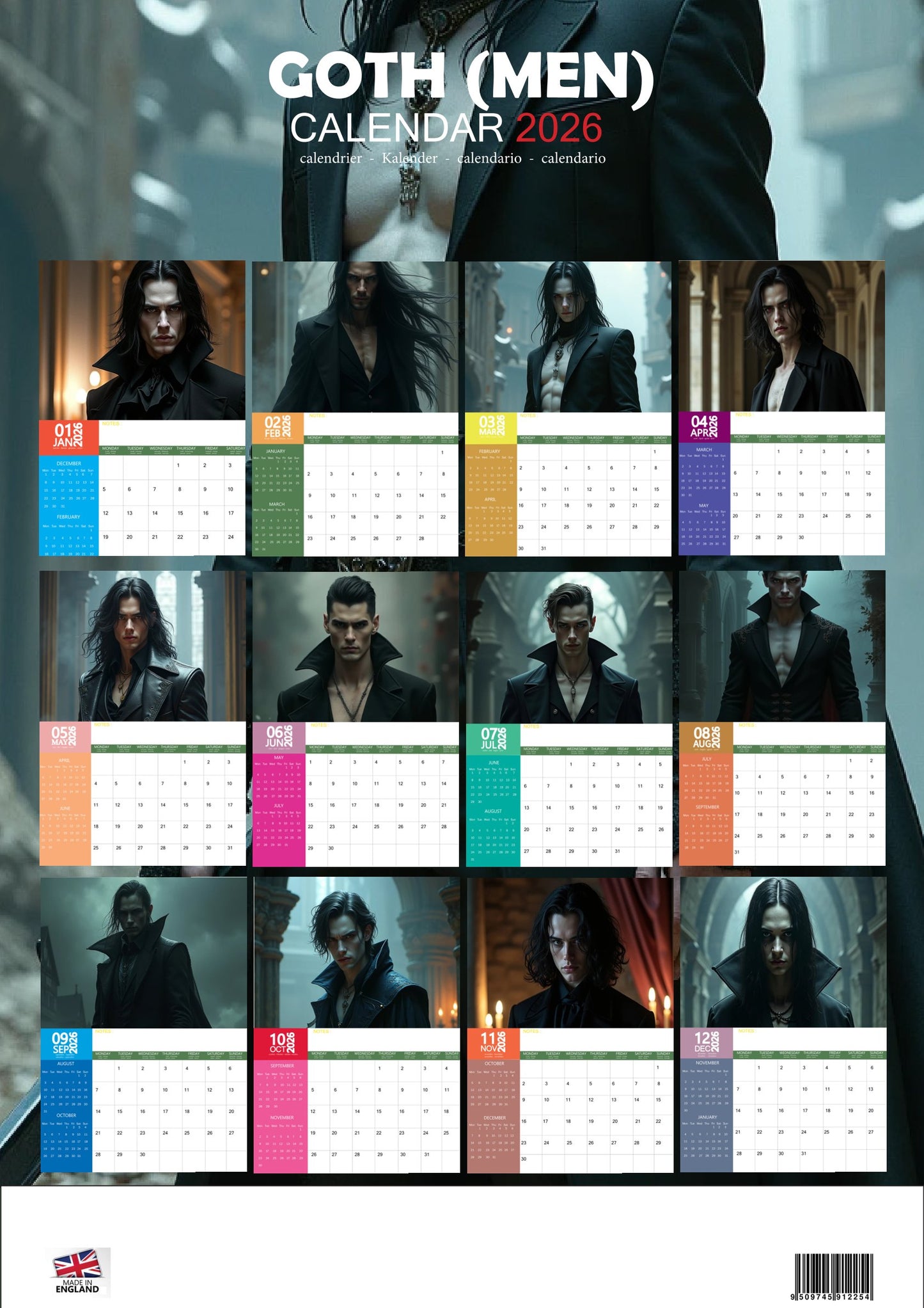 Goth Men Calendar 2026 – M-PRA Range