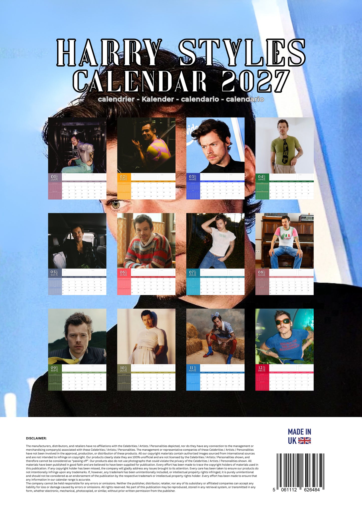 Harry Styles Music Calendar 2027 – M-PRA Range
