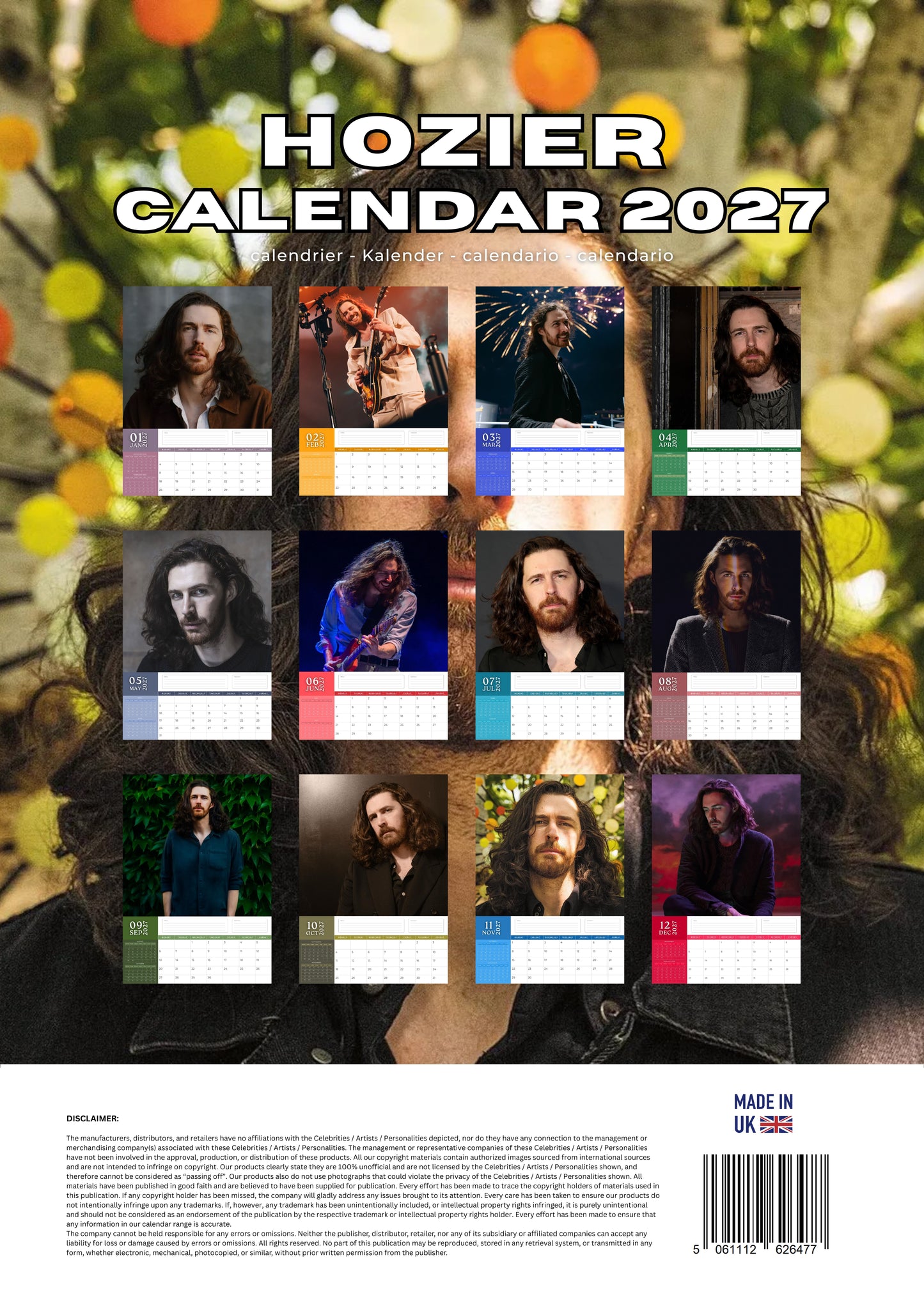 Hozier Music Calendar 2027 – M-PRA Range