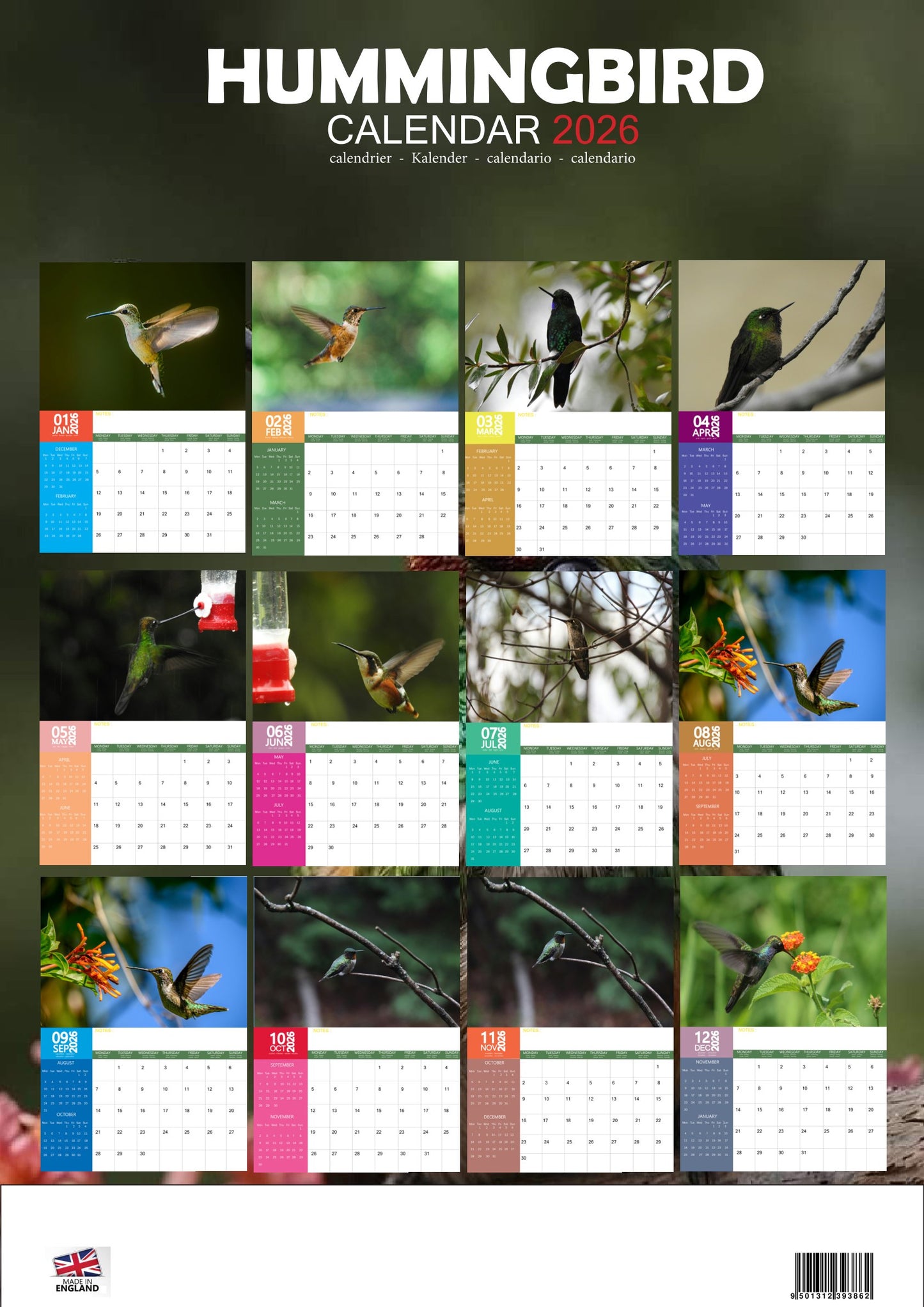 Hummingbird Calendar 2026 – M-PRA Range