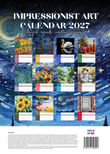 Impressionist Art Calendar 2027 – M-PRA Range