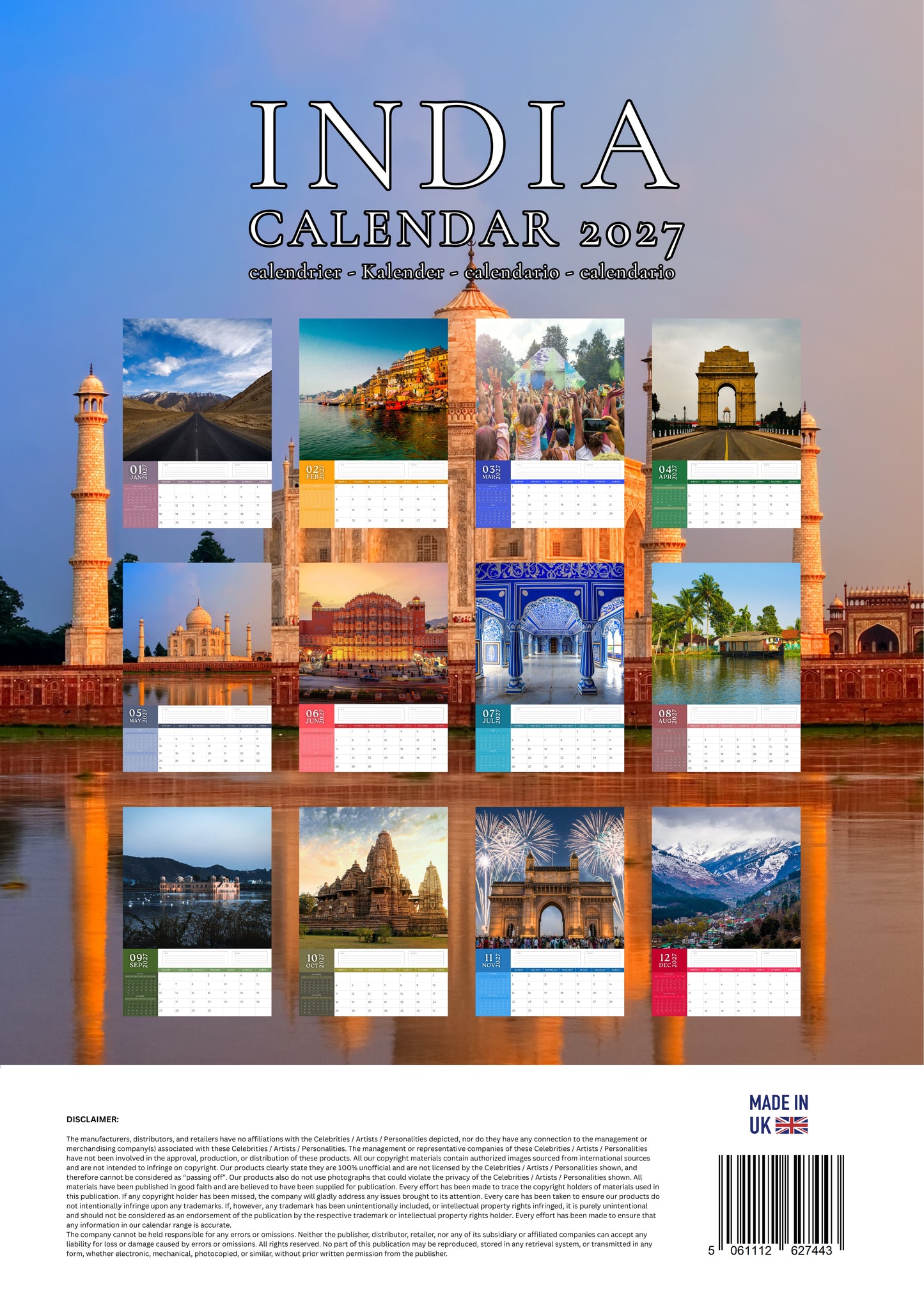 India Calendar 2027 – M-PRA Range