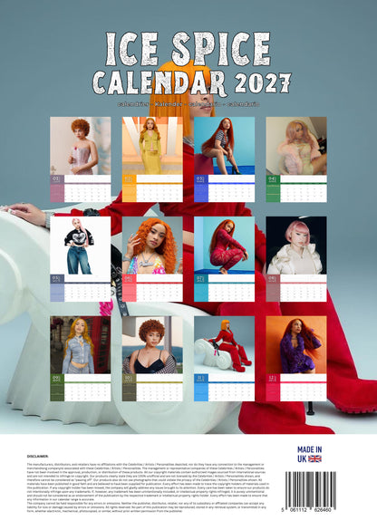 Ice Spice Music Calendar 2027 – M-PRA Range
