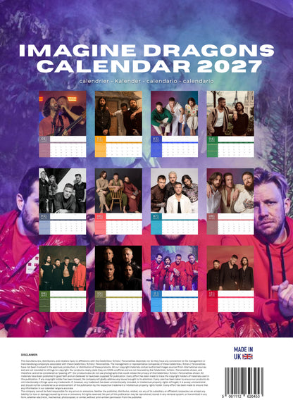 Imagine Dragons Music Calendar 2027 – M-PRA Range