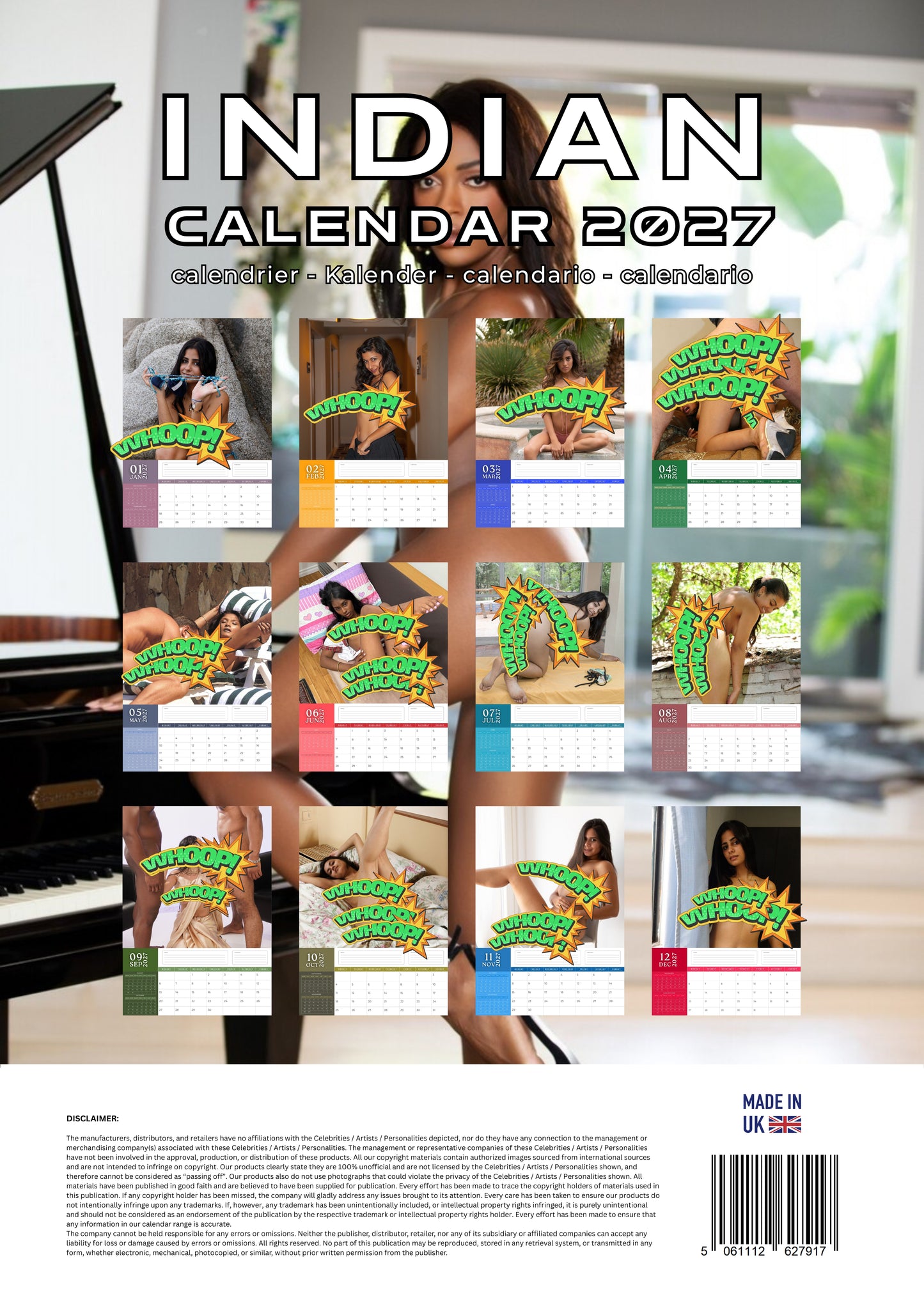 Indian Women 2027 Wall Calendar – 12 Month Exotic Beauty Edition