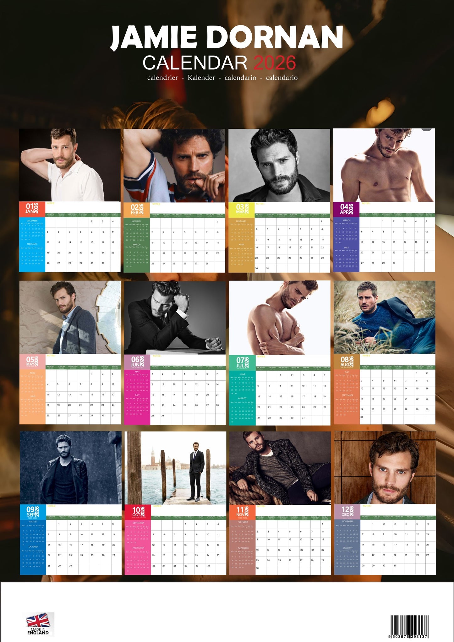 Jamie Dornan Celebrity Calendar 2026 – M-PRA Range