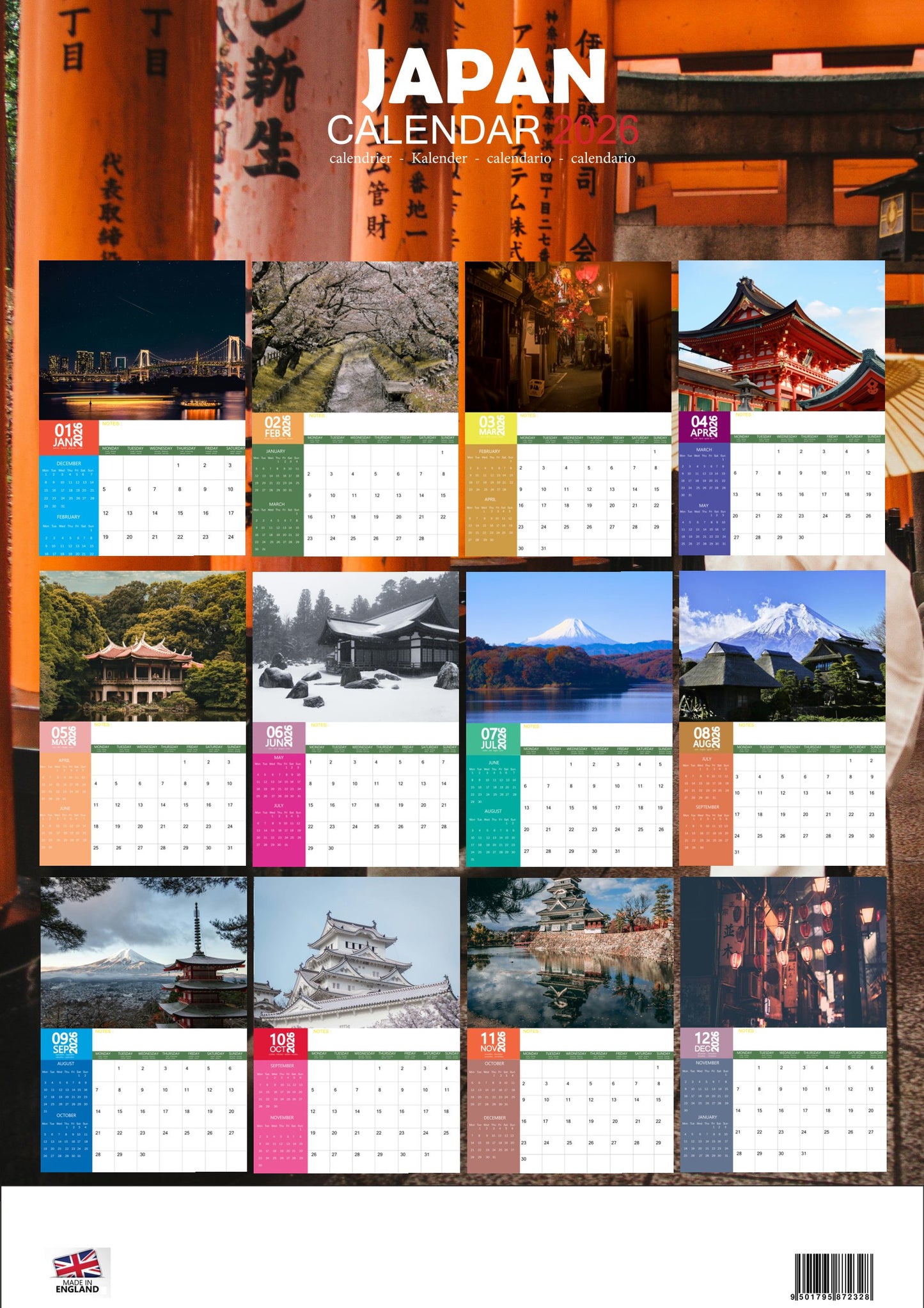 Japan Calendar 2026 – M-PRA Range