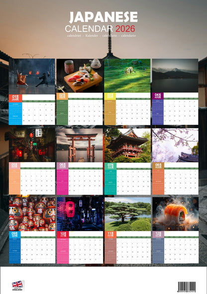 Japanese Temple Art Calendar 2026 – M-PRA Range